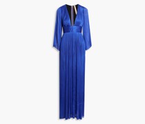 Robe aus plissiertem Seiden-Tüll