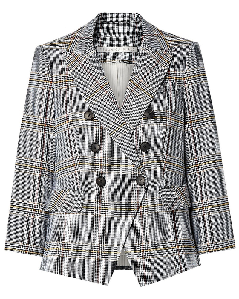 veronica beard gingham blazer