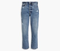 Charlie-Antidote hoch sitzende Jeans mit geradem Bein inDistressed-Optik