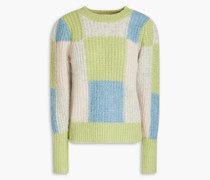 Pullover aus Rippstrick inColour-Block-Optik