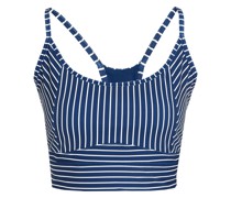 Gestreifter Sport-BH aus Stretch-Jersey mit Cut-outs