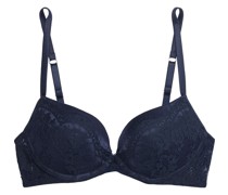 Push-up-BH aus Stretch-Spitze mit Satinbesatz