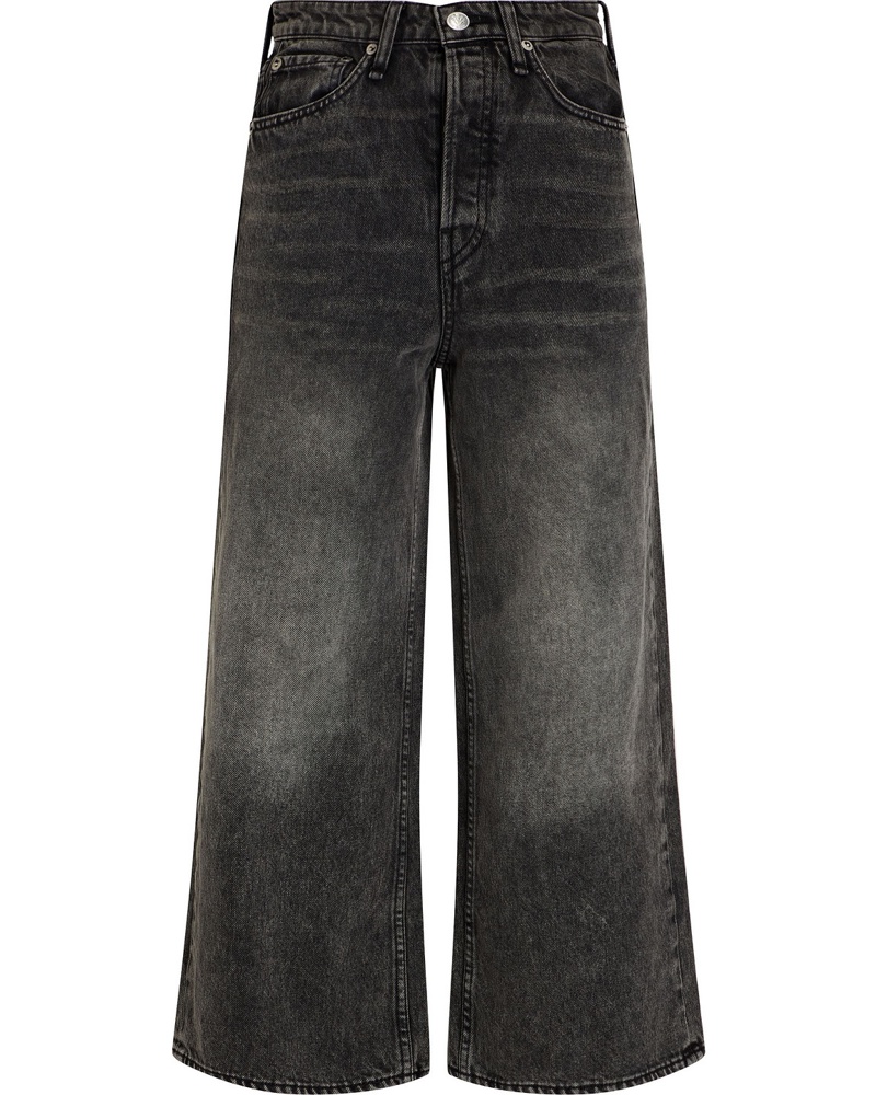 Rag & Bone Damen Maya cropped faded high-rise wide-leg jeans 23
