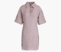 Hemdkleid aus Seersucker aus einer Leinen-Baumwollmischung inMinilänge mit Gingham-Karo