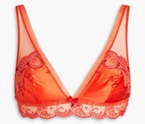 Splendeur Soie Triangel-BH aus Satin und Tüll mit Stickereien