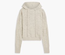 Hoodie aus Jacquard-Strick aus einer Baumwollmischung S