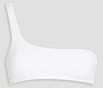 Toulouse geripptes Bikini-Oberteil mit asymmetrischer Schulterpartie