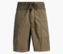 Mixed Media Shorts mit Tunnelzug und Einsätzen aus Popeline aus einer Baumwollmischung und Frottee