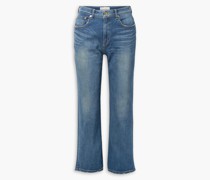 The Peridot hoch sitzende Cropped Bootcut-Jeans inausgewaschener Optik 24