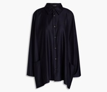 Oversized-Jacke aus Crêpe aus einer Woll-Seidenmischung