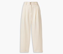 Liv Karottenhose aus Twill aus einer Tencel™-Leinenmischung mit Falten