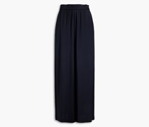 Hose mit weitem Bein aus Seidensatin S