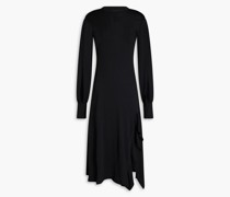 Ingrid Midikleid aus Ponte mit Rüschen und Cut-outs S
