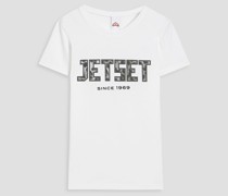Bedrucktes T-Shirt aus Jersey aus einer Baumwollmischung