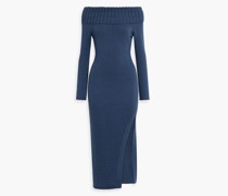 Jenai schulterfreies Midikleid aus einer Baumwollmischung L