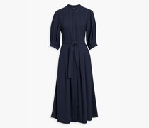 Eulalie Midikleid aus Twill mit Falten