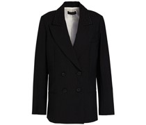 Doppelreihiger Blazer aus Crêpe mit Streifen und Nieten