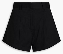 Vadella Shorts aus einer Leinenmischung mit Falten
