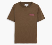 T-Shirt aus einer recycelten Baumwollmischung mit Logoprint