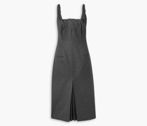 Midikleid aus einer Wollmischung mit Nadelstreifen