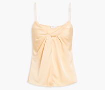 Top aus Satin mit Twist-Detail an der Vorderseite