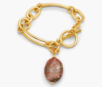 24 KT. vergoldetes Armband mit Steinen