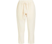 Cropped Karottenhose aus Leinen