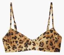 Triangel-Bikini-Oberteil mit Leopardenprint S