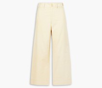 Merida Cropped Hose mit weitem Bein aus Baumwoll-Canvas