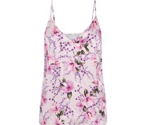 Olivia Top aus Seiden-Charmeuse mit floralem Print