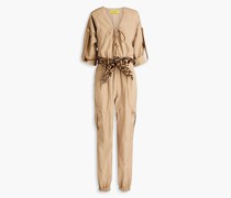 Geraffter Jumpsuit aus Shell