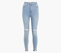 Chrissy hoch sitzende Cropped Skinny Jeans inDistressed-Optik 23