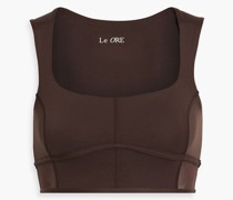 Sport-BH aus Stretch-Material mit Mesh-Einsatz