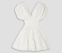 Paloma Minikleid aus Baumwoll-Voile mit Stickereien und Guipure-Spitzenbesatz