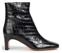 Felicette Ankle Boots aus Leder mit Krokodileffekt
