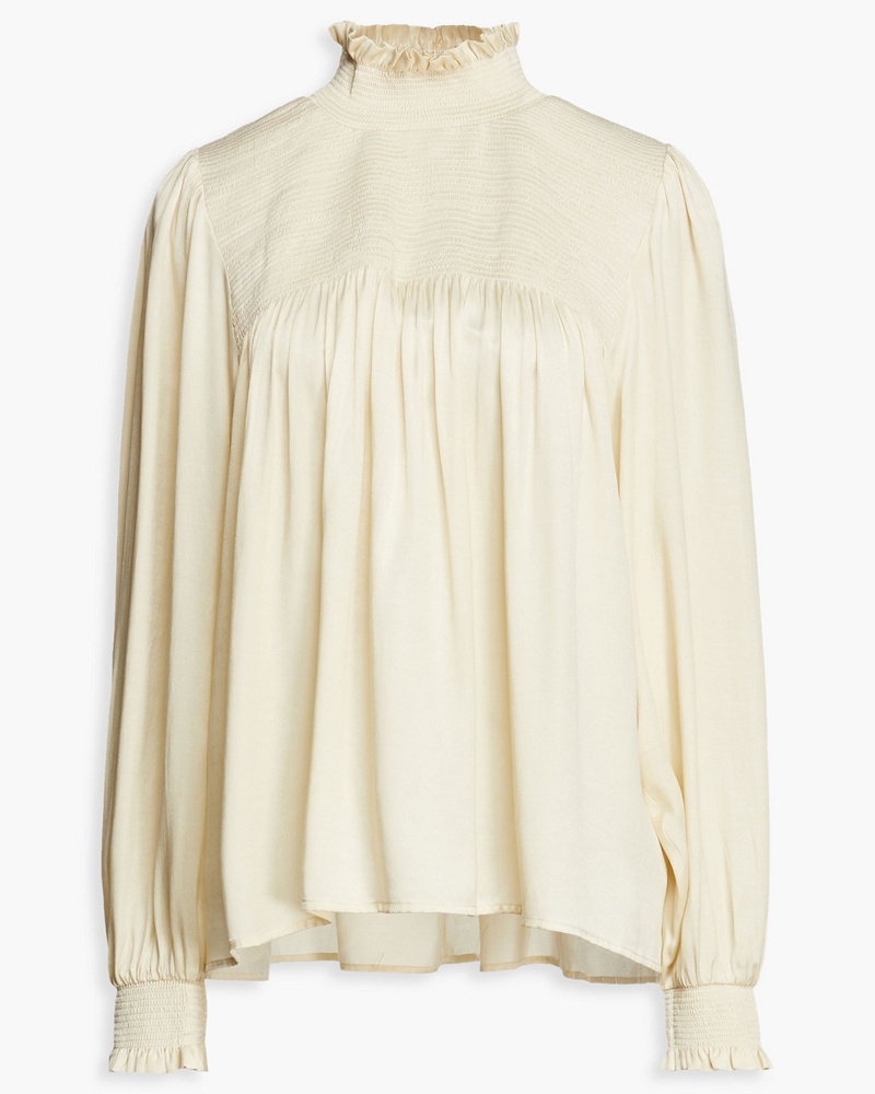 Rodebjer Damen Geraffte Bluse aus einer Cupromischung