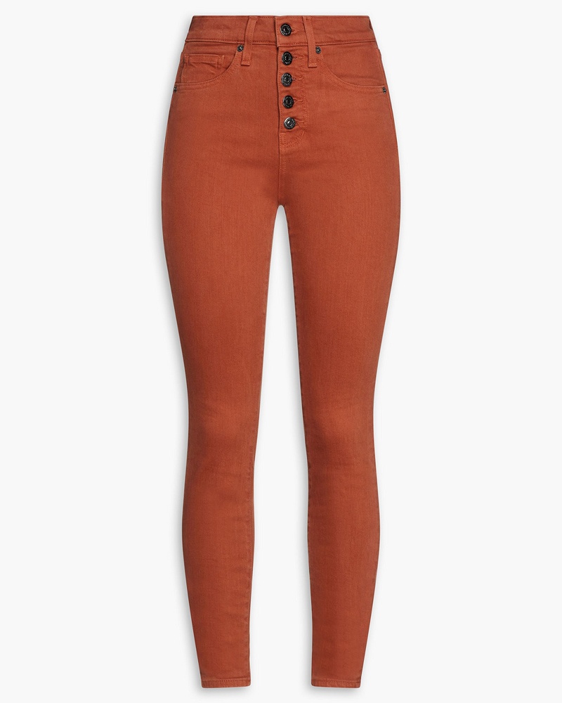 Veronica Beard Damen Maera hoch sitzende Skinny Jeans