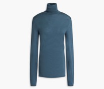 Nell Rollkragenpullover aus Merinowolle mit Falten