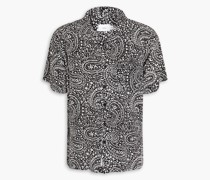 Paisley-print twill shirt S