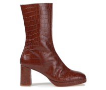 Carlota Croc-effect Leather Boots