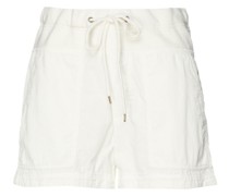 Gerippte Shorts aus Baumwollcord mit Jersey-Einsätzen