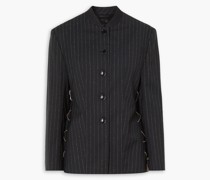 Blazer aus einer Wollmischung mit Nadelstreifen
