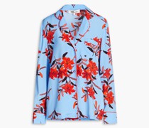 Halsey Hemd aus Crêpe de Chine mit floralem Print