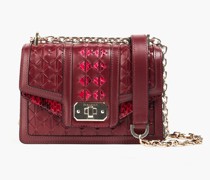 Schultertasche aus geflochtenen Elapheleder und Leder