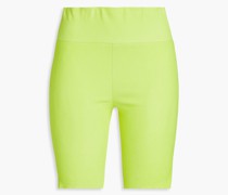 Shorts aus neonfarbenem Leder