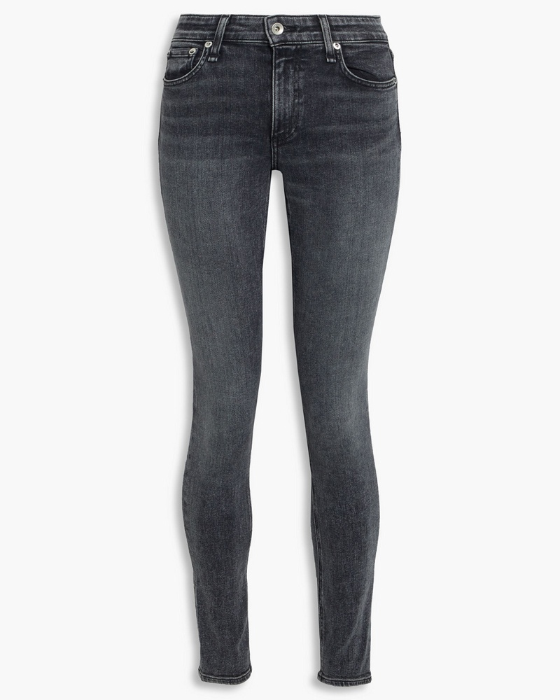 Rag & Bone Damen Cate halbhohe Skinny Jeans inausgewaschener Optik 23