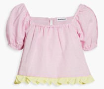 Emelie Cropped Pyjama-Oberteil aus einer Bio-Baumwoll-Leinenmischung