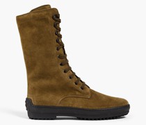 Combat Boots aus Veloursleder