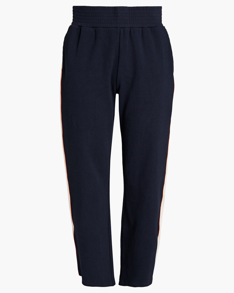 The Upside Damen Illaria Flynn gestreifte Track Pants aus Jersey aus einer gerippten Baumwollmischung The Upside Damen Illaria Flynn gestreifte Track Pants aus Jersey aus einer gerippten Baumwollmischung