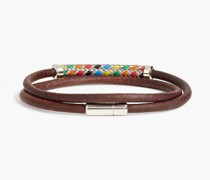 Kaeidoscope Armband aus gefochtenem PVC, Steringsiber und eder